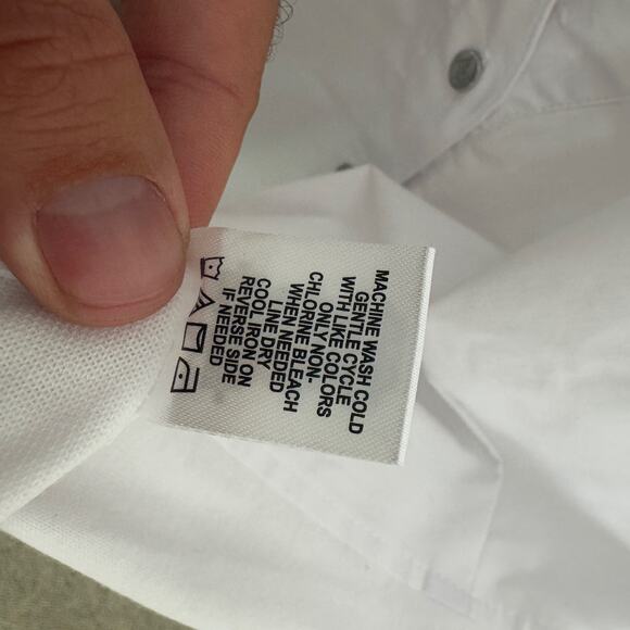 Adrienne Vittadini Button Up 3 4 Sleeve V Neck Shirt US Women's XL - Picture 7 of 8